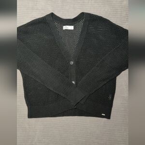 Hollister Crochet Cardigan Black and White Bundle